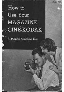 Kodak Cine Kodak 16 manual. Camera Instructions.